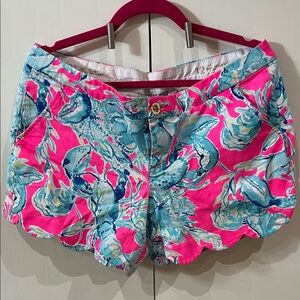 Lilly Pulitzer Pink and Blue High Waist Shorts